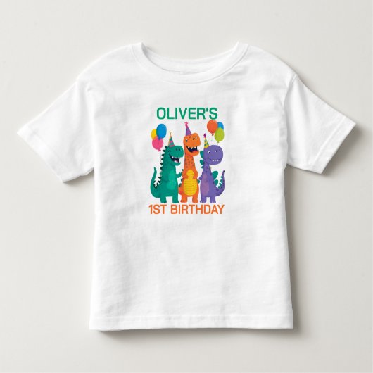 T-shirt pour le 1er anniversaire de Little Dino (Devant)