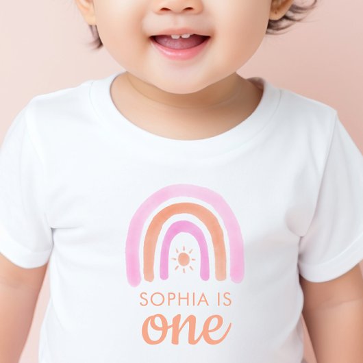 T-shirt pour le 1er anniversaire d'une jolie fille
