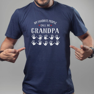 T-shirt Pour le grand-parent avec des noms de Grandkids