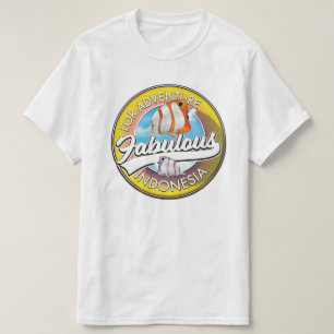 T-shirt Pour le logo de l'Indonésie fabuleuse d'aventure