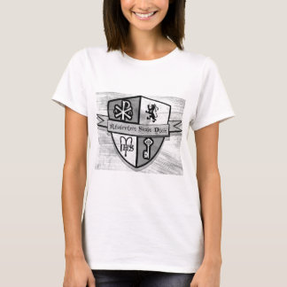T-shirt Pour le logo noir et blanc de roi et de pays