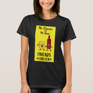 T-Shirt Pour Les Amateurs De Fromage Et De Vins