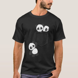 T-shirt Pour Les Amateurs De Panda Cute Kawaii Baby Pandas