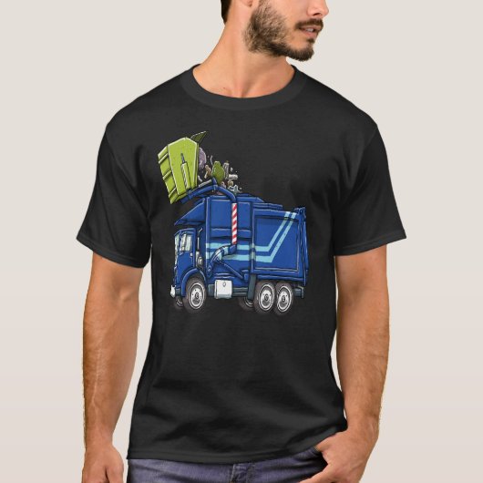T-shirt pour les enfants Big Blue Garbage Truck (Devant)