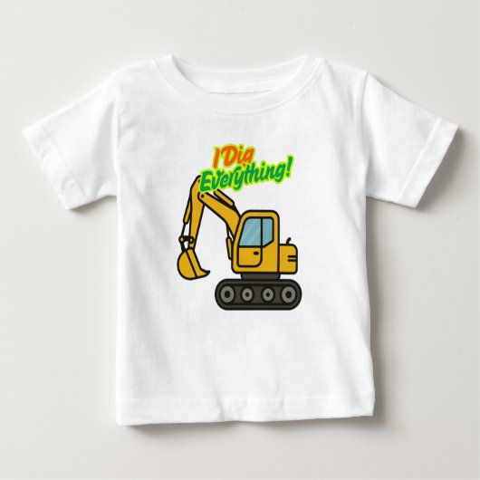 T-Shirt pour les enfants de l'excavatrice mignonne (Devant)