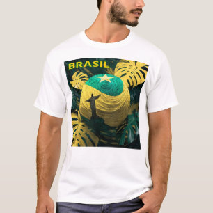 T-Shirt pour les fans de football du Brésil   Fier