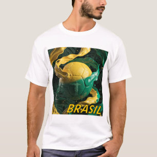 T-Shirt pour les fans de football du Brésil   Fier