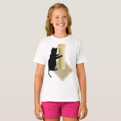 T-Shirt pour les filles de la posture à frottement (Devant entier)