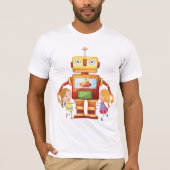 T-Shirt Pour Les Filles Et Un Robot Qui Attaque Le (Devant)