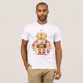 T-Shirt Pour Les Filles Et Un Robot Qui Attaque Le (Devant entier)