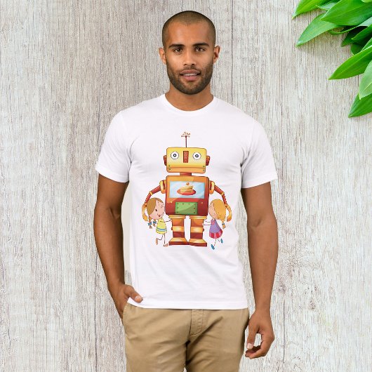 T-Shirt Pour Les Filles Et Un Robot Qui Attaque Le