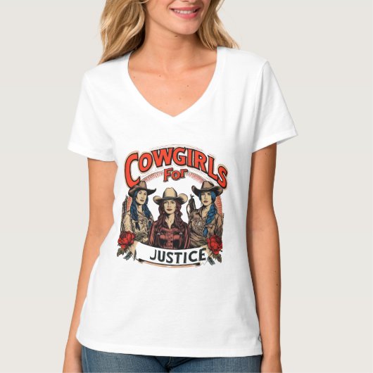 T-shirt pour les filles pour la justice - Vache oc (Devant)