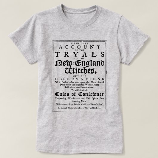T-Shirt pour les procès en sorcière de Vieux Salem (Design devant)