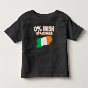 T-shirt Pour Les Tous Petits 0% Irlandais 100% Kissable
