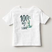 T-shirt Pour Les Tous Petits 100 jours de Dinosaure scolaire (Devant)