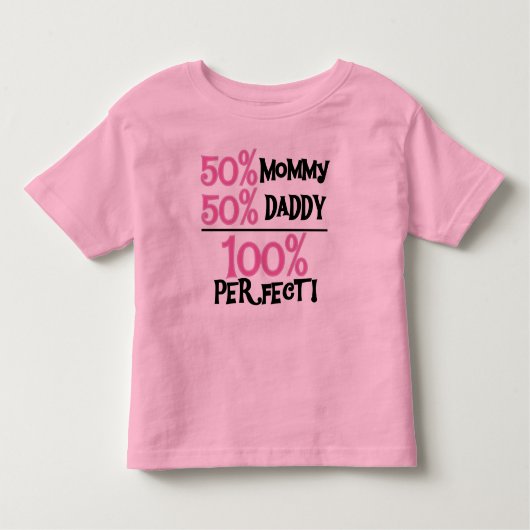 T-shirt Pour Les Tous Petits 100% Parfait Rose (Devant)