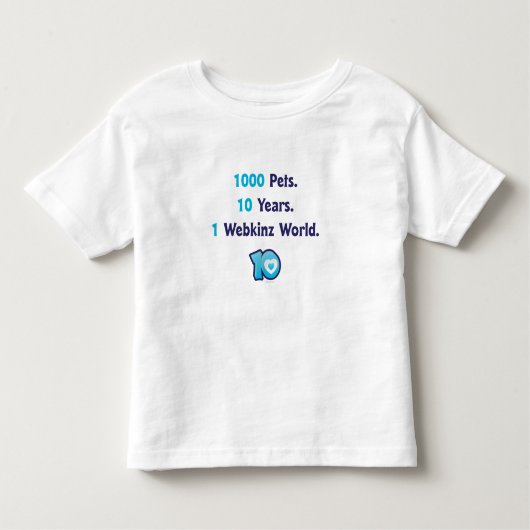 T-shirt Pour Les Tous Petits 10 ans de stat de Webkinz (Devant)
