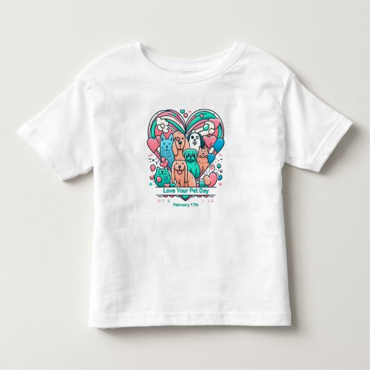 T-shirt Pour Les Tous Petits 17 fév Love Your Pet Day (Devant)