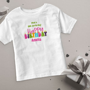 T-shirt Pour Les Tous Petits 1er Anniversaire Bougies colorées d'une journée