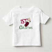 T-shirt Pour Les Tous Petits 1er Noël-bébé en stock (Devant)