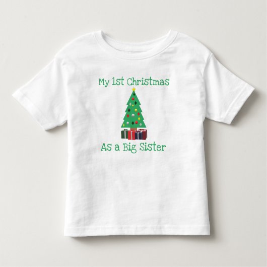 T-shirt Pour Les Tous Petits 1er Noël comme grande soeur (Devant)