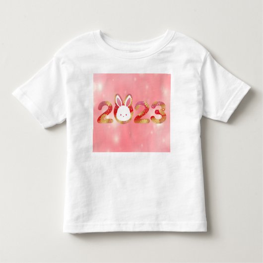 T-shirt Pour Les Tous Petits 2023, Nouvel An Chinois, Lapin (Devant)