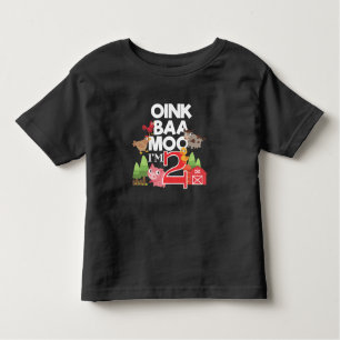T-shirt Pour Les Tous Petits 2e Anniversaire Animal de ferme 2 ans