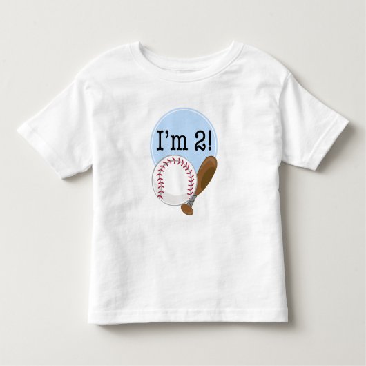 T-shirt Pour Les Tous Petits 2e anniversaire des enfants de baseball (Devant)