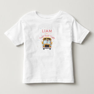 T-shirt Pour Les Tous Petits 2ème anniversaire de la fête des autobus scolaires