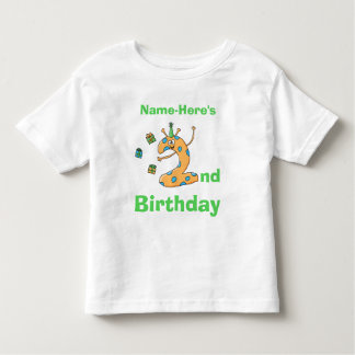 T-shirt Pour Les Tous Petits 2ème bande dessinée d'anniversaire. Nom fait sur