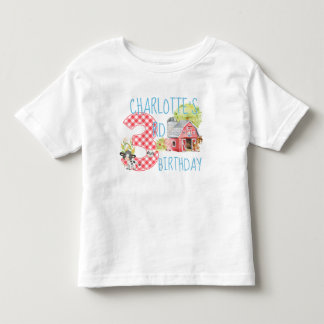 T-shirt Pour Les Tous Petits 3e anniversaire ferme Barnyard animal anniversaire