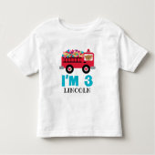 T-shirt Pour Les Tous Petits 3e anniversaire Im 3 Camion d'incendie (Devant)