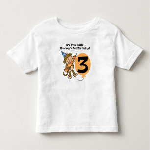 T-shirt Pour Les Tous Petits 3ème anniversaire de petit singe