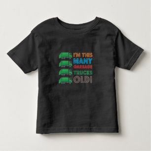 T-shirt Pour Les Tous Petits 4 ans Garbage Boy Camion 4e anniversaire