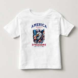 T-shirt Pour Les Tous Petits 4 juillet American Eagle Sublimation-61901