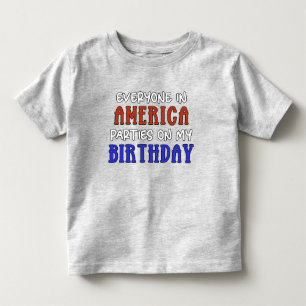 T-shirt Pour Les Tous Petits 4 juillet Anniversaire drôle