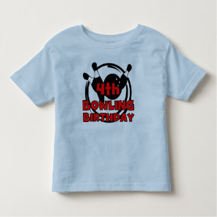 T-shirt Pour Les Tous Petits 4ème Anniversaire de bowling