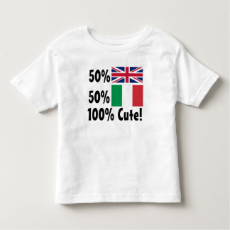 T-shirt Pour Les Tous Petits 50% britannique 50% italien 100% mignonne
