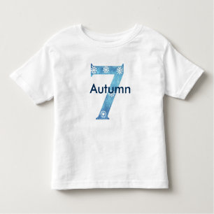T-shirt Pour Les Tous Petits 7ème anniversaire isnpired par hiver