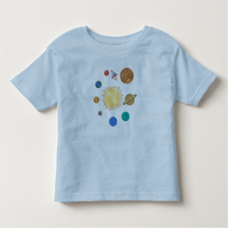 T-shirt Pour Les Tous Petits 8 Planètes Système Solaire Enfants