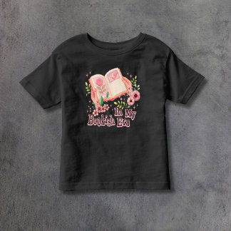 T-shirt Pour Les Tous Petits À mon Ère livresque rose