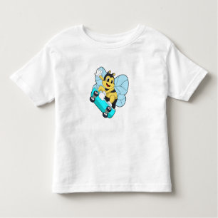 T-shirt Pour Les Tous Petits Abee comme patineur avec skateboard