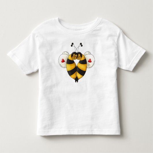 T-shirt Pour Les Tous Petits Abeille dans l'amour (Devant)