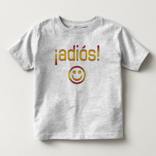 T-shirt Pour Les Tous Petits ¡ Adiós ! Couleurs de drapeau de l'Espagne
