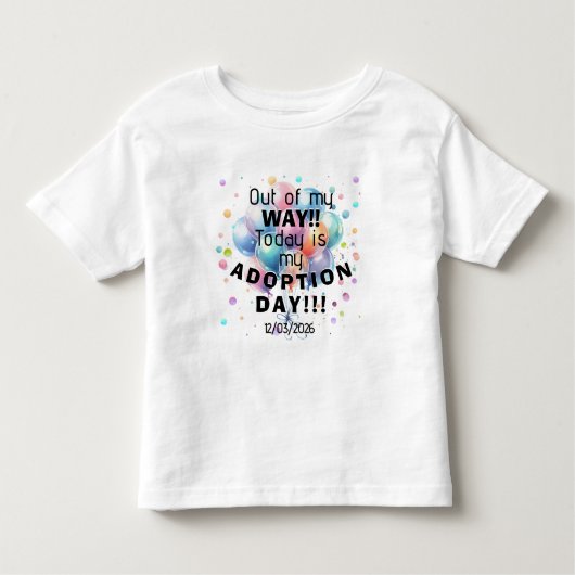 T-shirt Pour Les Tous Petits Adoption Day  (Devant)