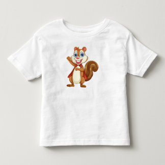 T-shirt Pour Les Tous Petits Adorable Cartoon Squirrel Fine Jersey