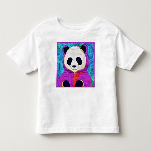 T-shirt Pour Les Tous Petits Adorable Petit Panda - Conception Plat (Devant)