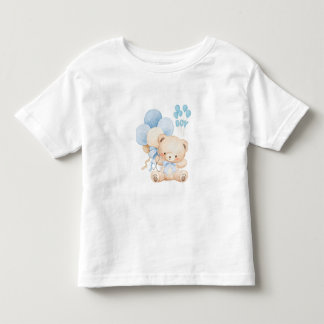 T-shirt Pour Les Tous Petits Adorable Sweet Bear with Balloons – Lovely Design