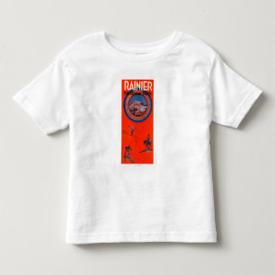 T-shirt Pour Les Tous Petits Affiche de la publicité du mont Rainier