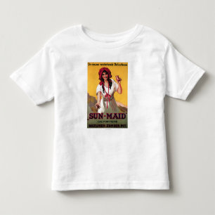 T-shirt Pour Les Tous Petits Affiche de raisin sec de la Californie de